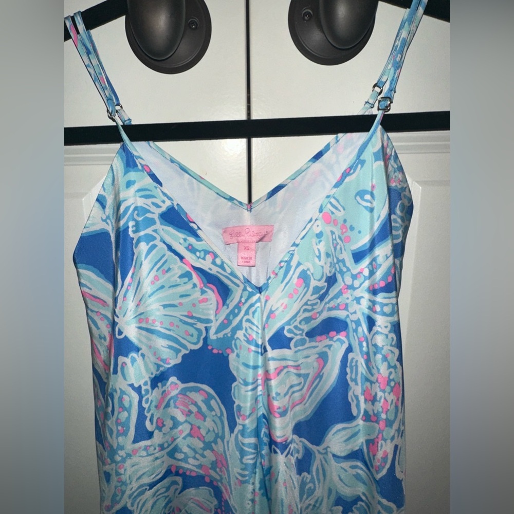 NEW Lilly Pulitzer Clara Bay Blue Into the Deep dress. Size XS - Picture 3 of 4